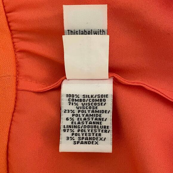 Diane von Furstenberg Asti Silk Chiffon Coral Sweetheart Strapless Dress Size 4 - Picture 10 of 11